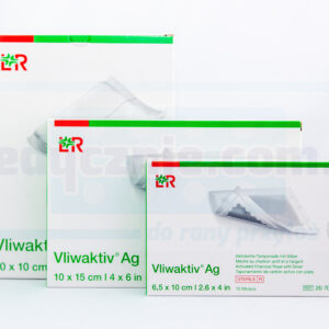 Vliwaktiv AG 6,5*10cm TAMPONADA opatrunek z węglem aktywnym i srebrem 1szt